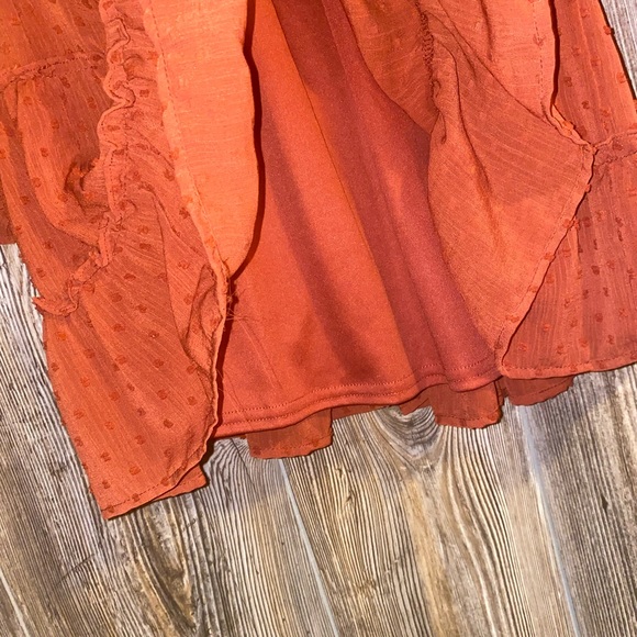 Rust Long-sleeve Dress - Picture 6 of 9